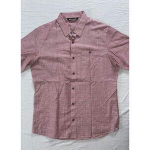 Travis Mathew Short Sleeve Button Front Golf Shirt. Burgundy, Size L. EUC!!